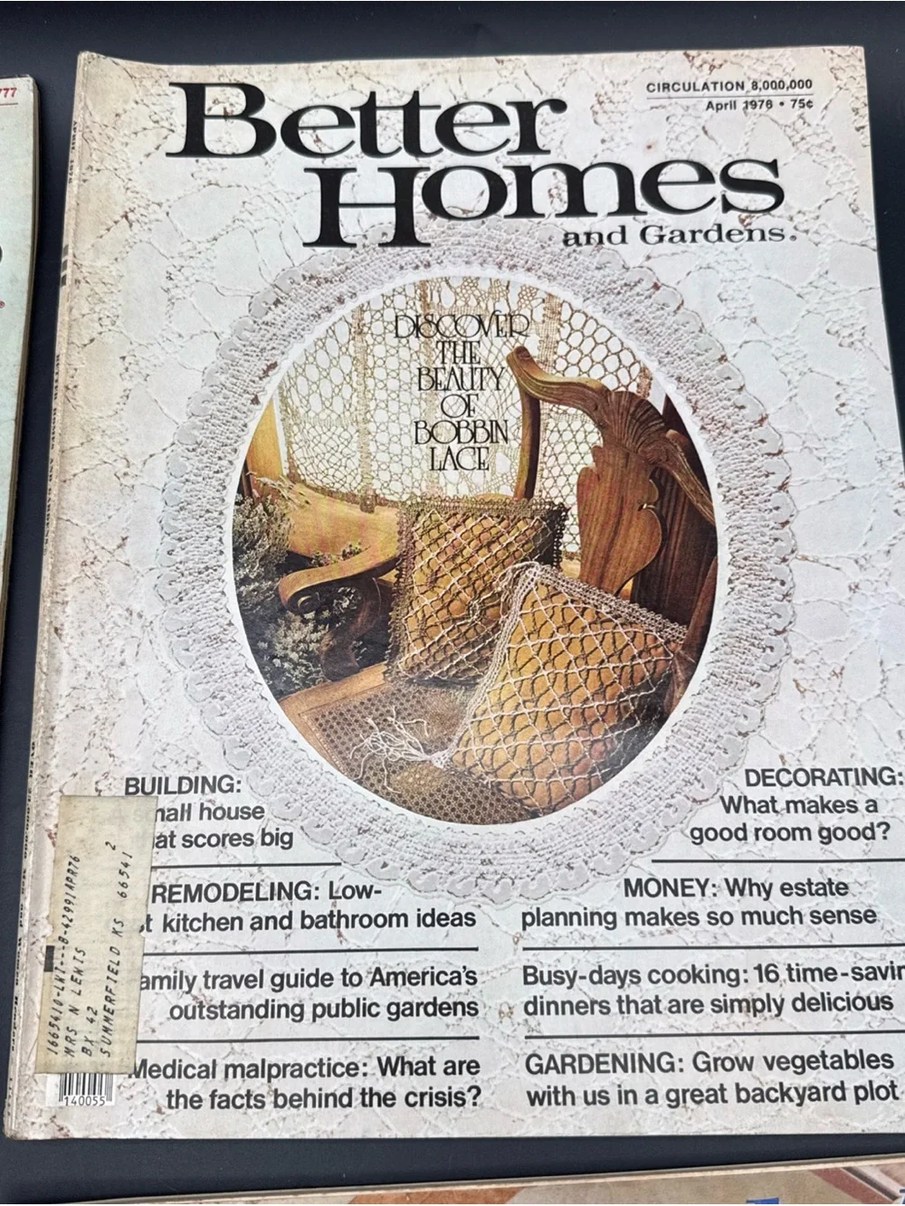 Better Homes And Gardens Vintage Covers with Red, White, Cream, Blue Accents